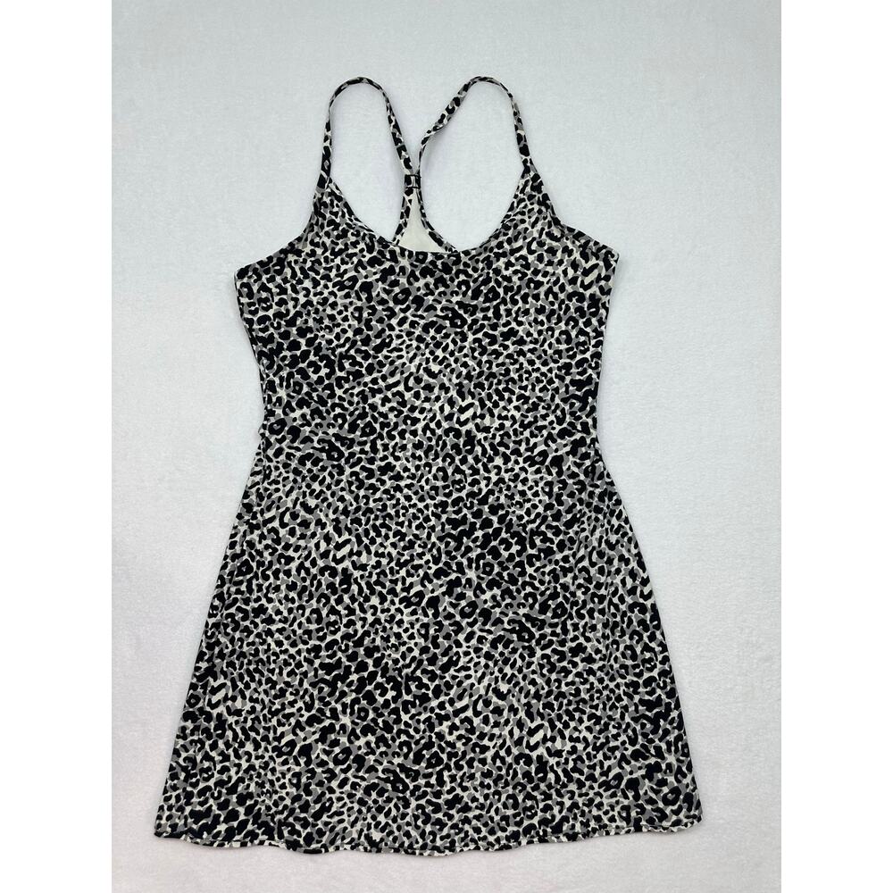 Outdoor Voices The Exercise Dress Snow Leopard Print Built In Shorts Size M - Picture 6 of 11
